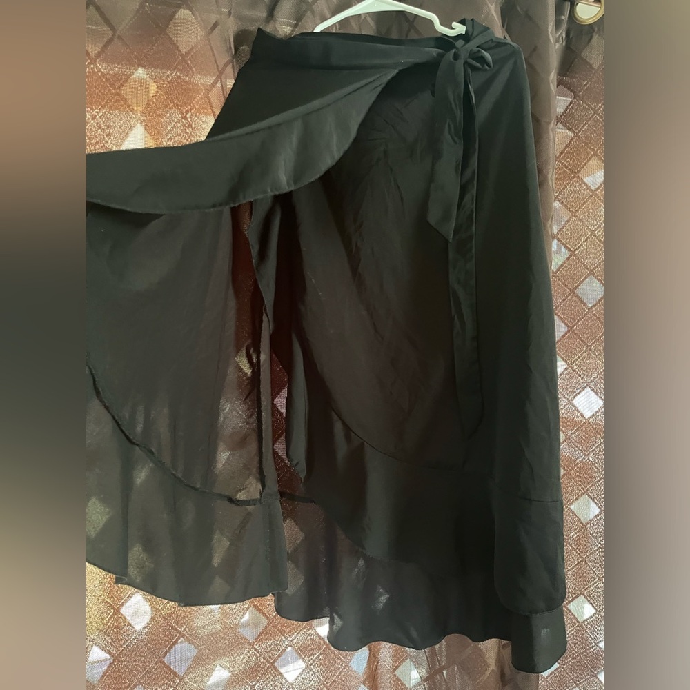 Black wrap skirt